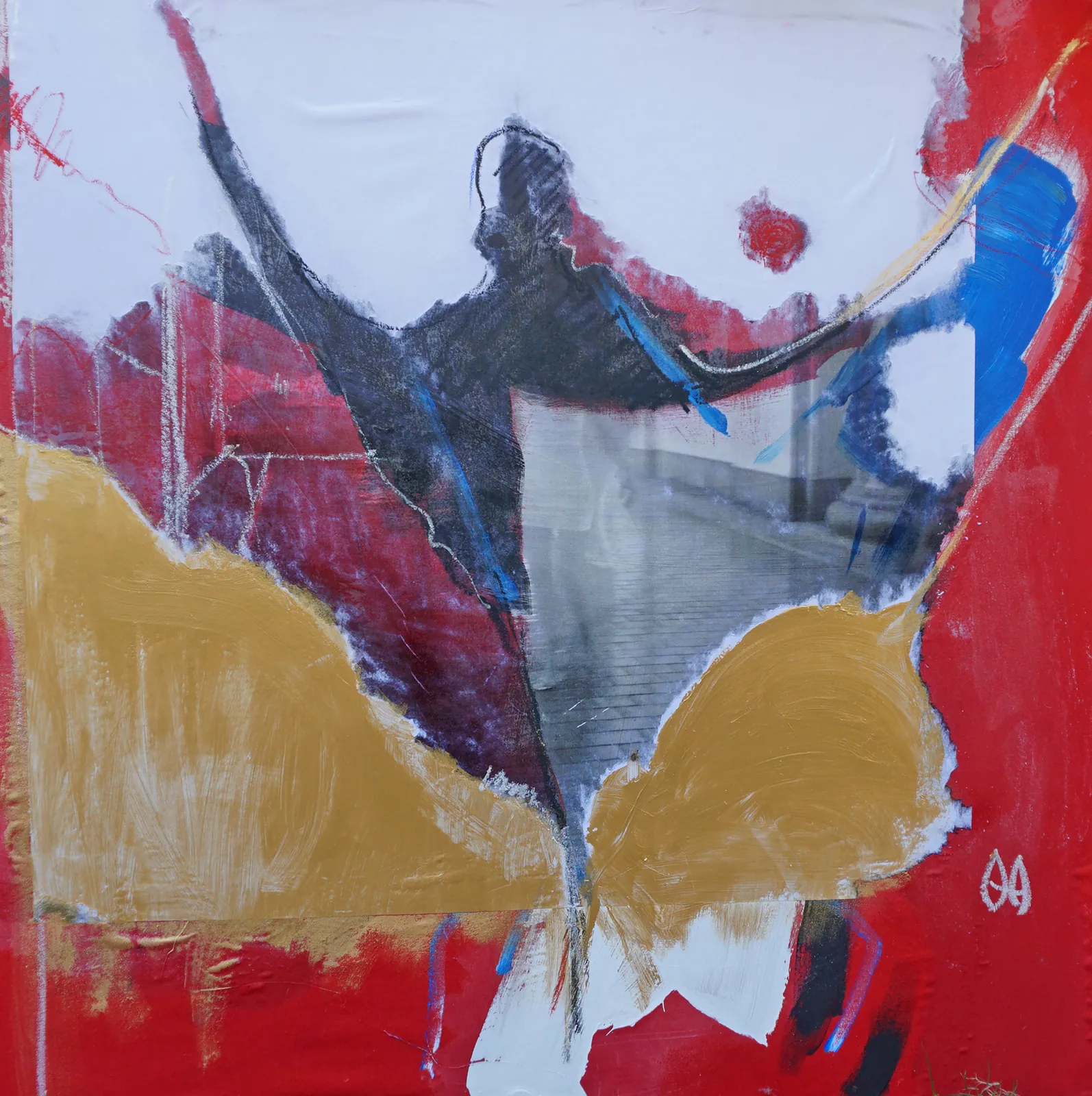 Berlin mystic – Transfer technique, mixed media on canvas and acrylic glass, 100 × 100 cm – Susanne Rikus