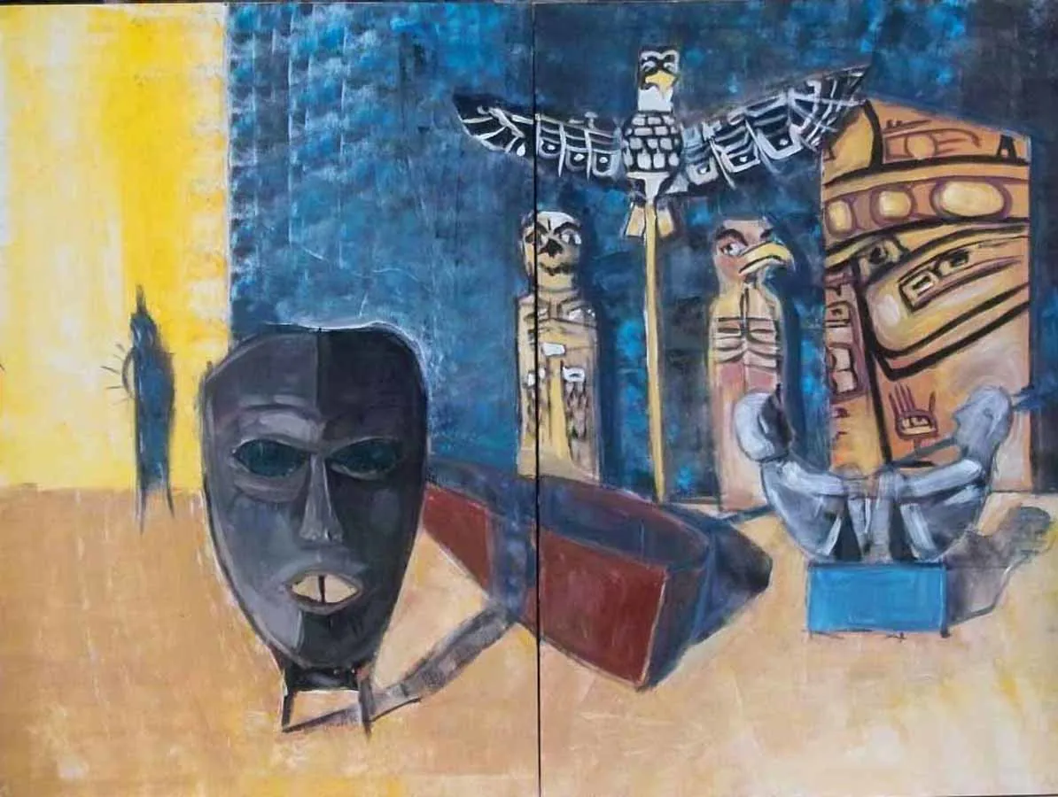 Call of the Ancient – Acrylic on canvas, 150 × 200 × 2 cm – Susanne Rikus