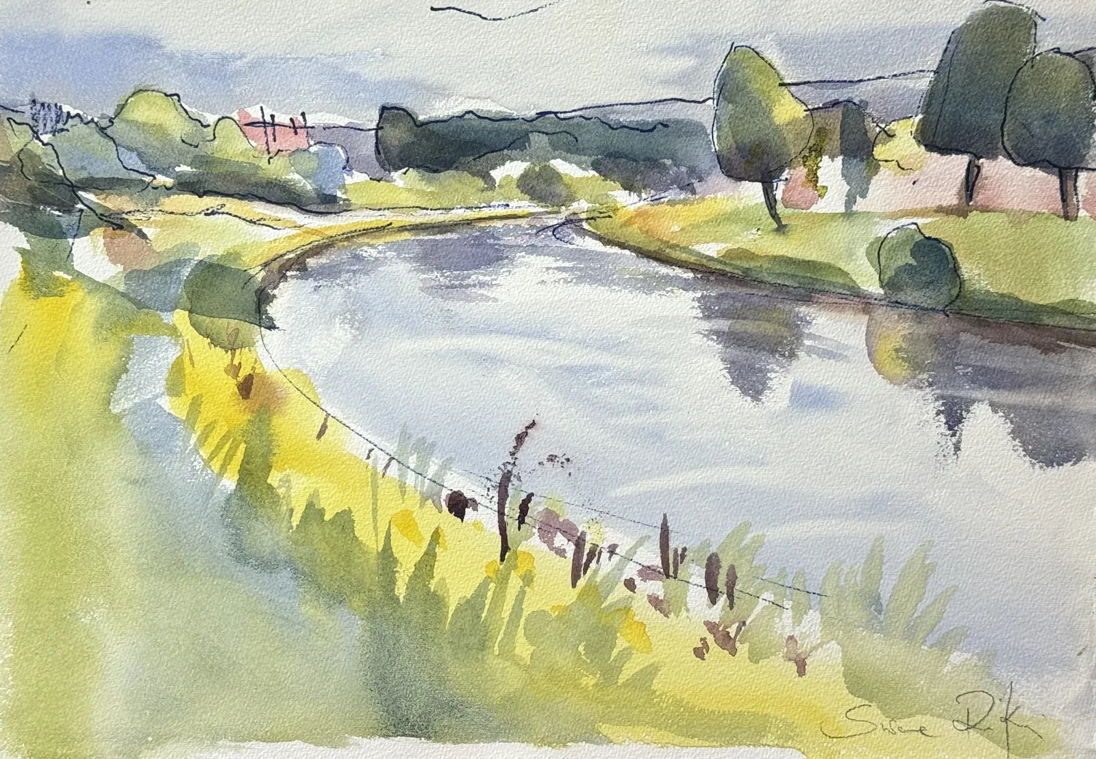 Corvey 10 – Aquarell auf Papier – Susanne Rikus