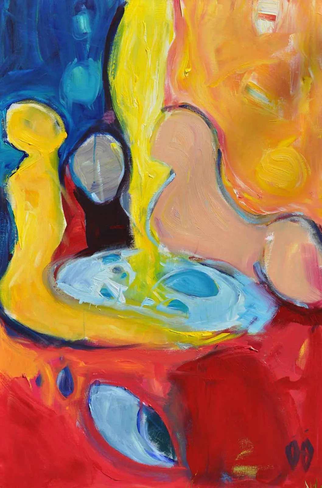 Delphi and Cosmos – Acrylic on canvas, 120 × 80 × 2 cm – Susanne Rikus