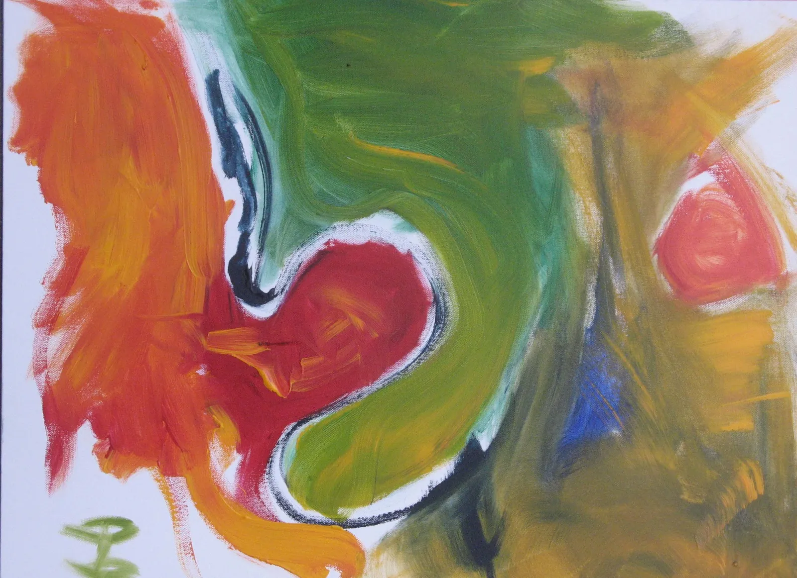 Der Kuss der Muse – Acrylic on canvas, 50 × 40 × 3 cm – Susanne Rikus