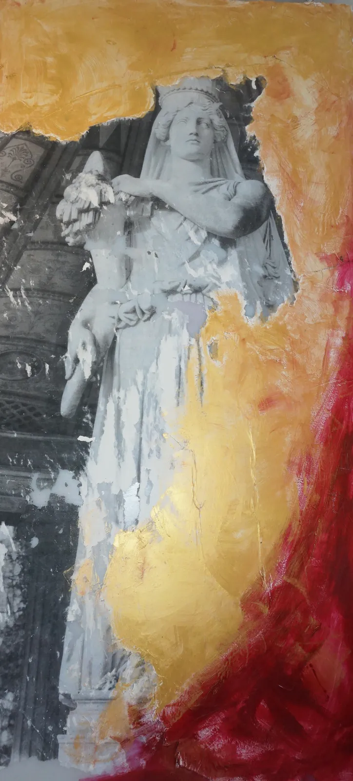 Flora della creazione, Potsdam – Transfer technique, mixed media on acrylic glass, 200 × 100 cm – Susanne Rikus