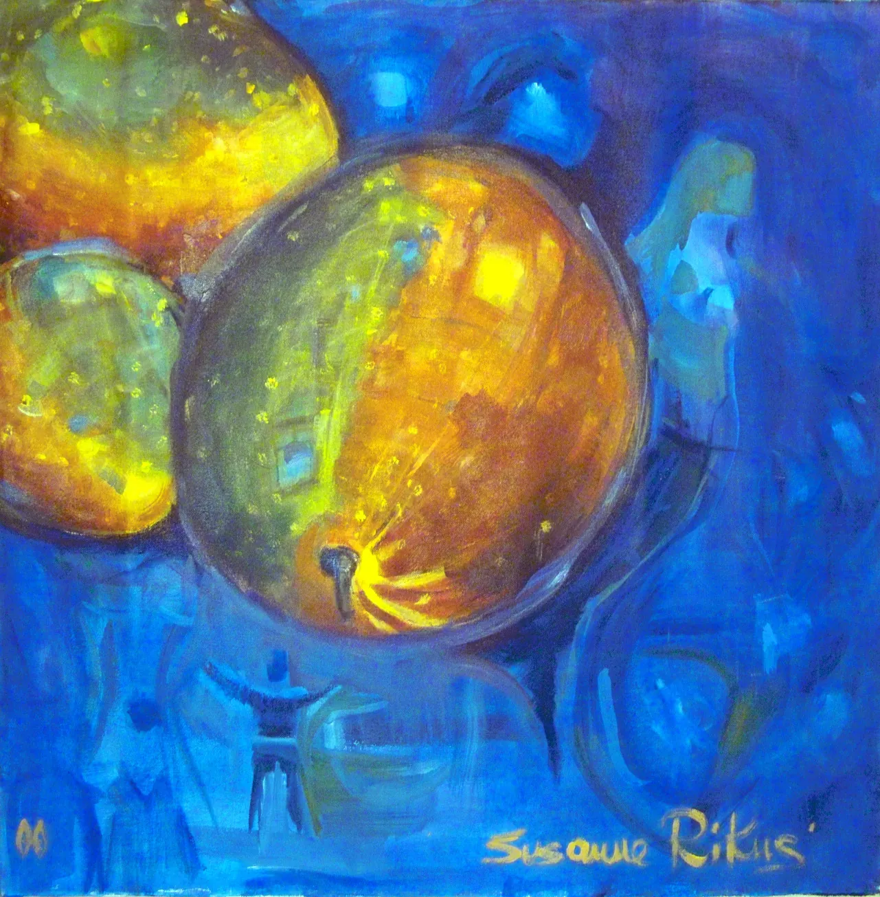 Früchte Gottes – Acrylic on canvas, 60 × 60 × 2 cm – Susanne Rikus