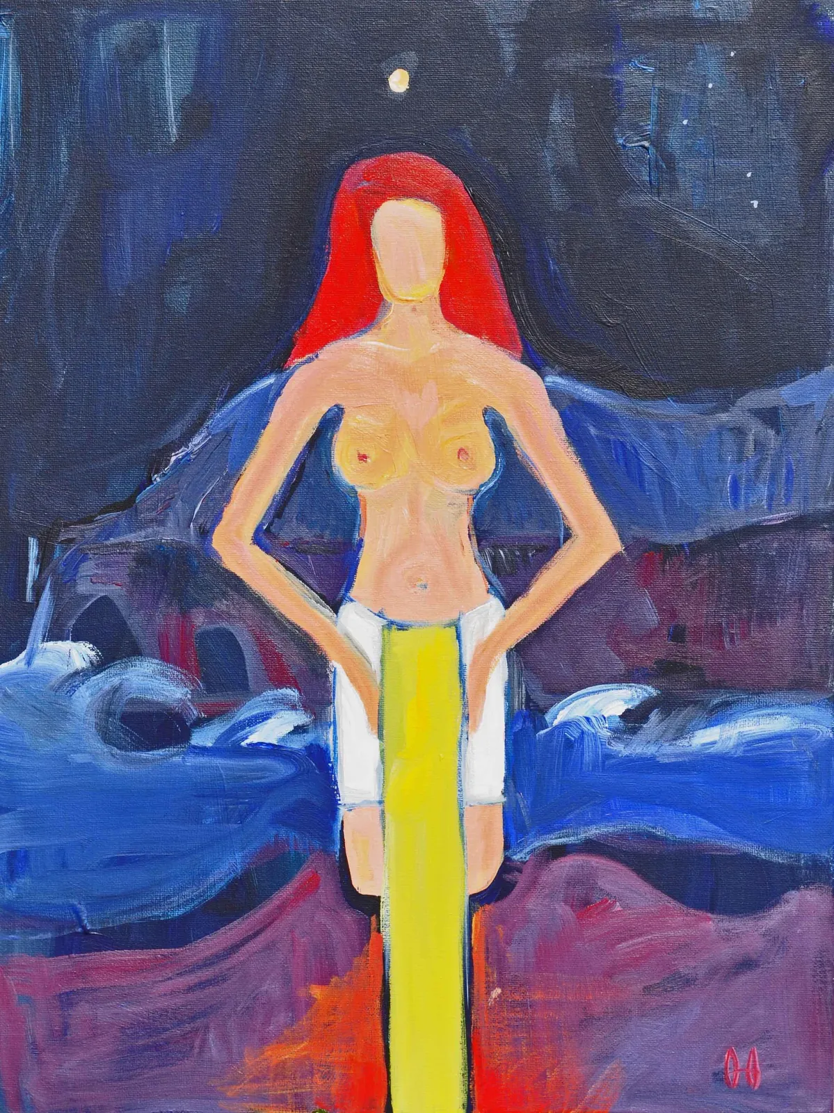 Healing the earth – Acrylic on canvas, 50 × 40 × 2 cm – Susanne Rikus