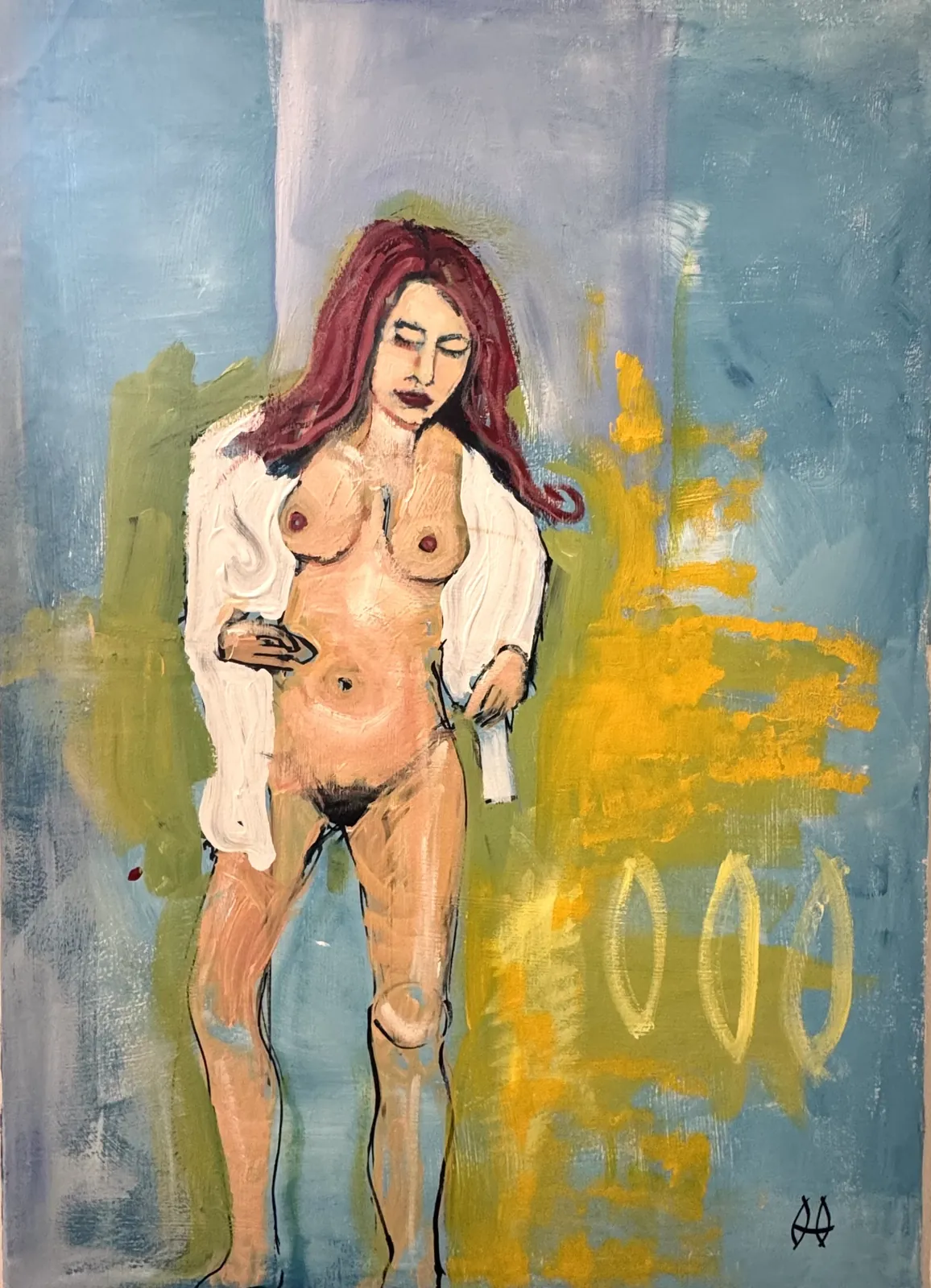 I am woman – Acrylic on canvas, 100 × 70 × 2 cm – Susanne Rikus
