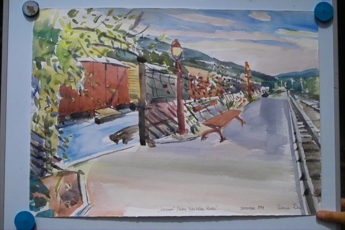 Levisham in England – Watercolor on paper, 40 × 50 cm – Susanne Rikus
