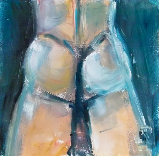 Male 2 – Acrylic on board, 70 × 70 cm – Susanne Rikus