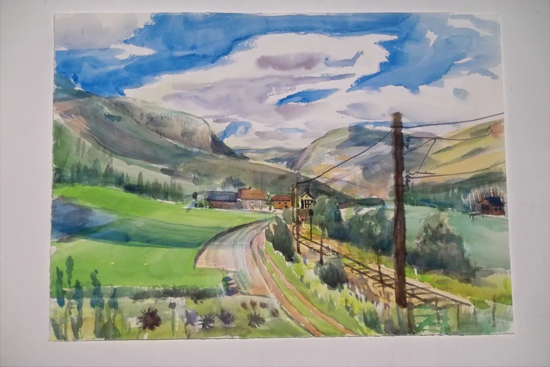 On the way-Norway – Watercolor on paper, 40 × 50 cm – Susanne Rikus