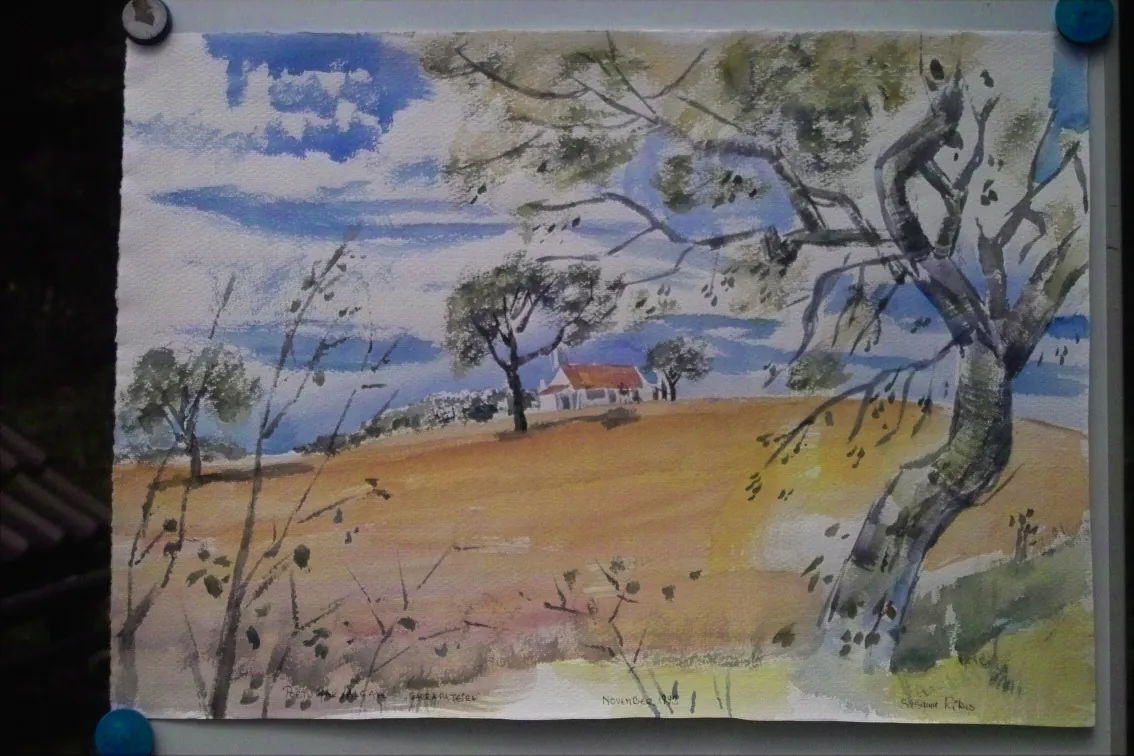 Portugal – Watercolor on paper, 40 × 50 cm – Susanne Rikus