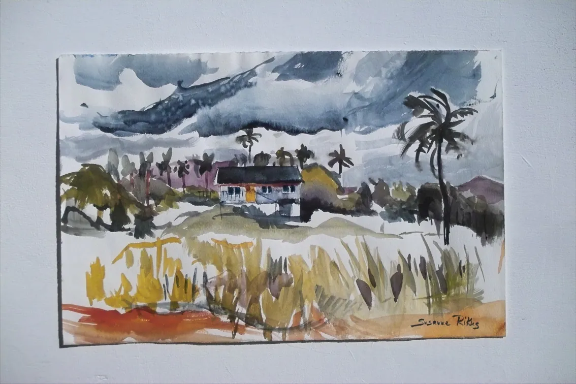 Sweet Kapaa, Homesteads-Kauai – Watercolor on paper, 40 × 50 cm – Susanne Rikus