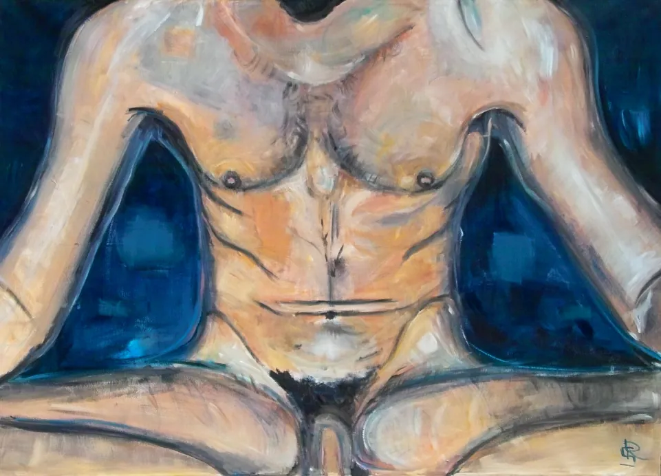 Tantric Man – Acrylic on canvas, 150 × 210 × 2 cm – Susanne Rikus