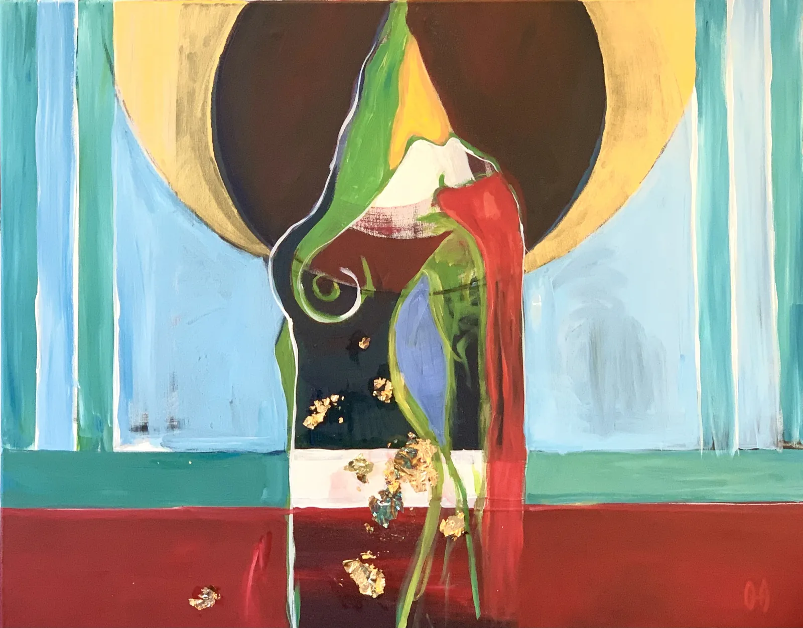When heaven meets earth – Acrylic on canvas, 70 × 100 × 2 cm – Susanne Rikus