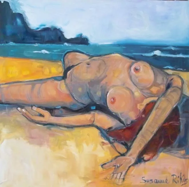 Wild Woman 2 – Acrylic on canvas, 150 × 150 × 2 cm – Susanne Rikus