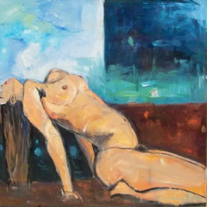 Wild Woman 4 – Acrylic on canvas, 150 × 150 × 2 cm – Susanne Rikus