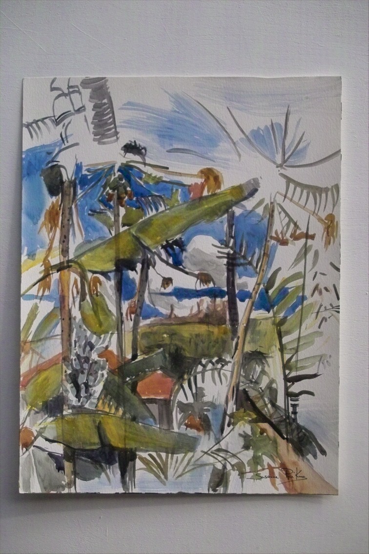 Hawaiian Nature-Banana Flower-Hawaii 3 – Watercolor on paper, 50 × 40 cm – Susanne Rikus