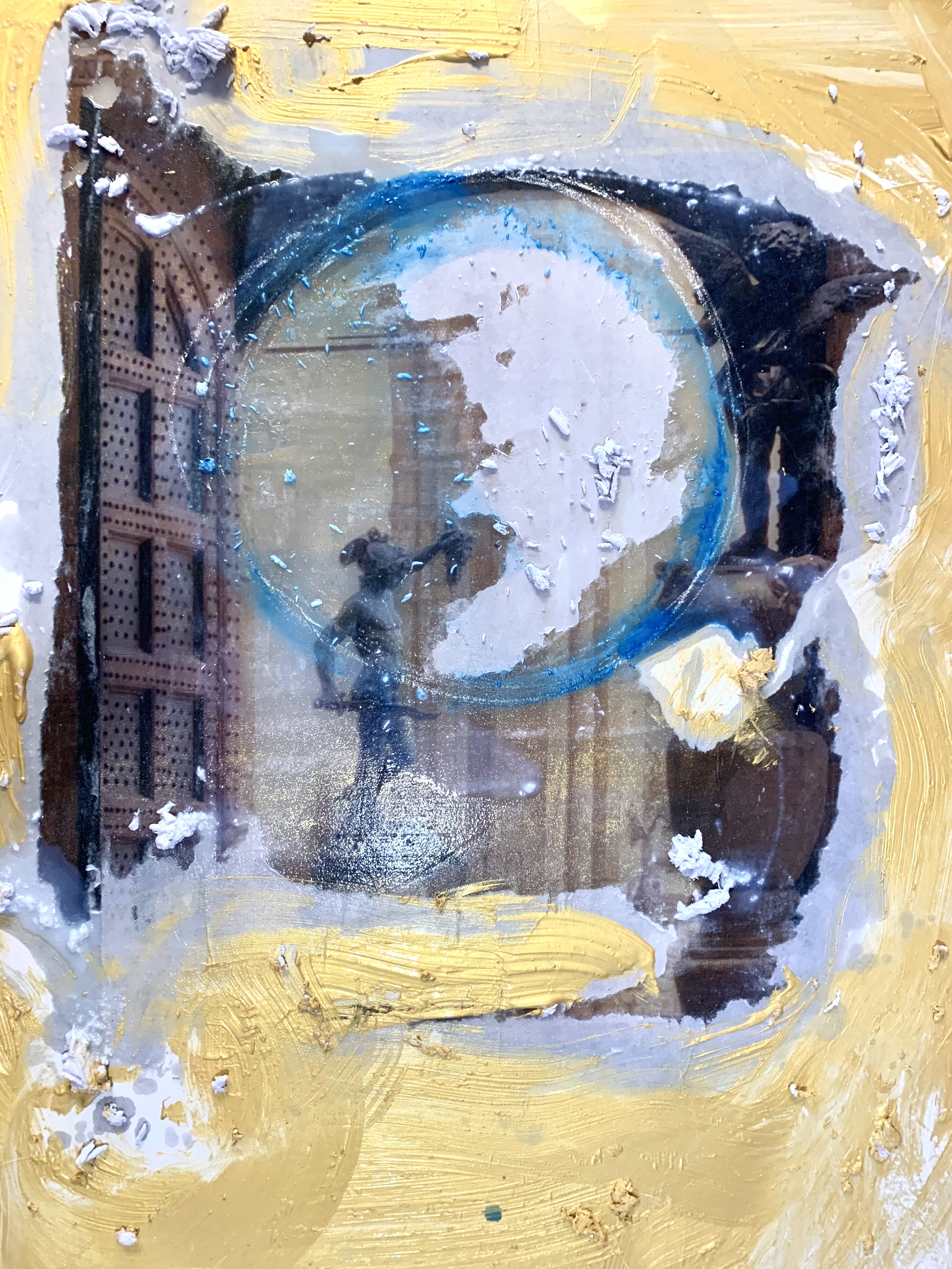 Gamechanger – Transfer technique, mixed media on acrylic glass, 120 × 90 cm – Susanne Rikus